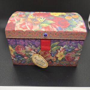 Rare Vintage Punch Studio Music Box with Jasmine Soap, Butterfly and Rose Flower